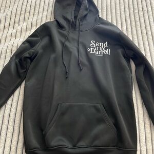 Black Hoodie with White Print